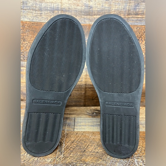 Balenciaga Womens Leather Marble Print High  Sneakers White Black Size 37 / 7 US - Picture 6 of 11